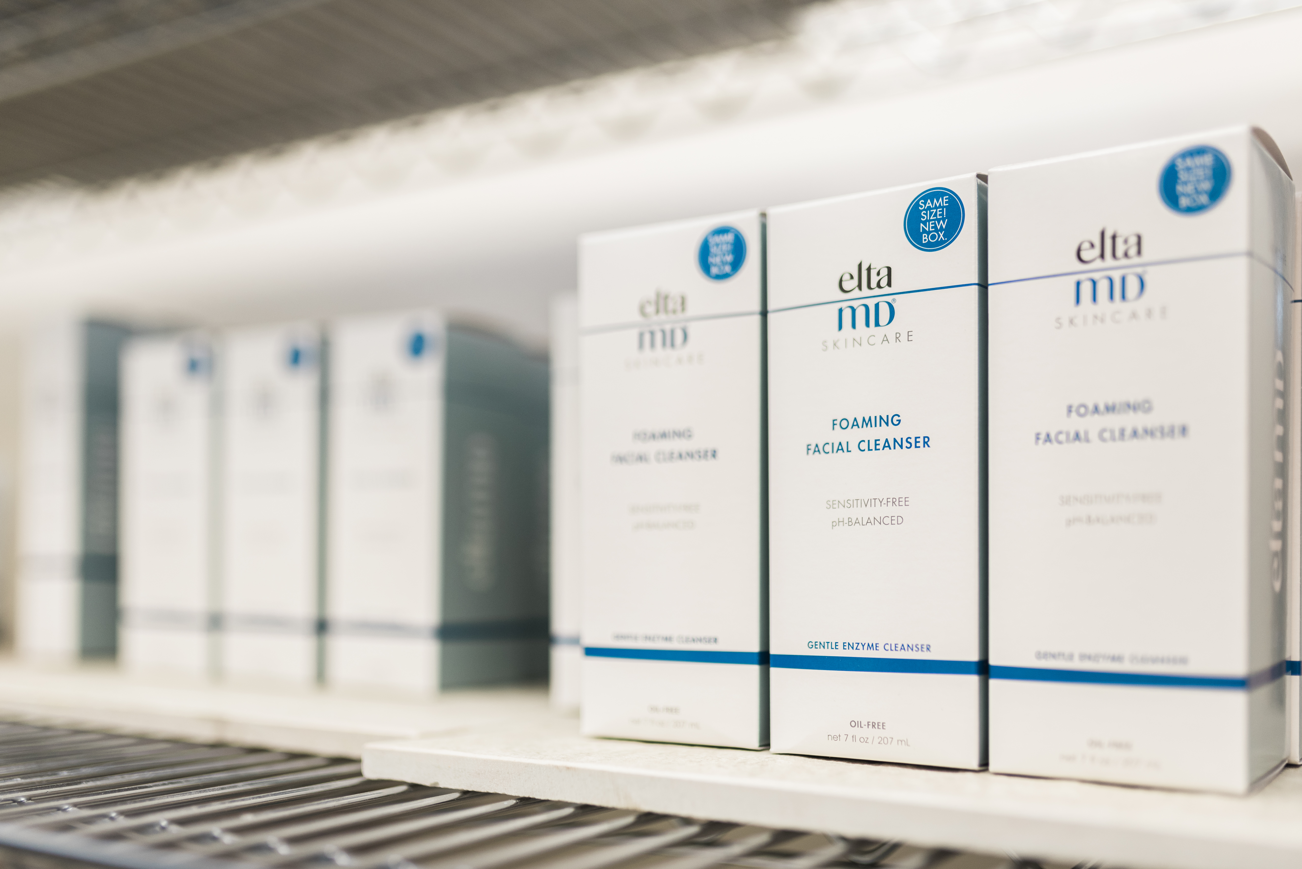 Shelf of Elta MD Skin Care Products